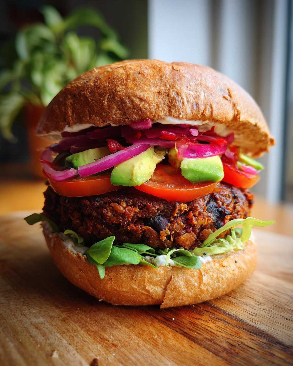 Black Bean Veggie Burger - detail 2