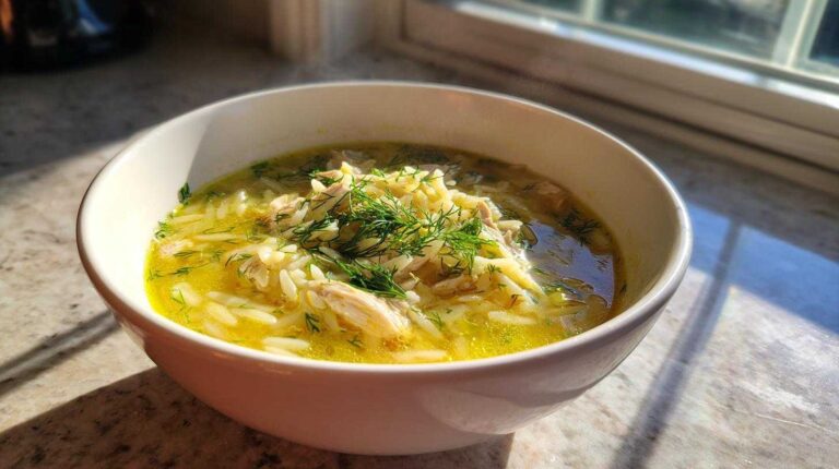 Greek Lemon Orzo Soup