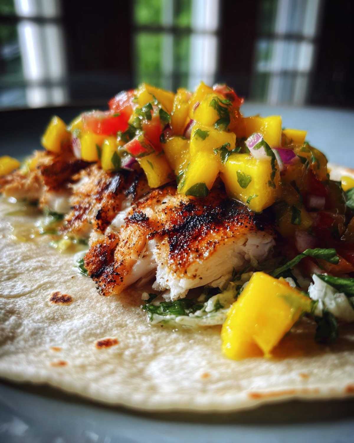 Grilled Fish Tacos with Mango Salsa - detail 1