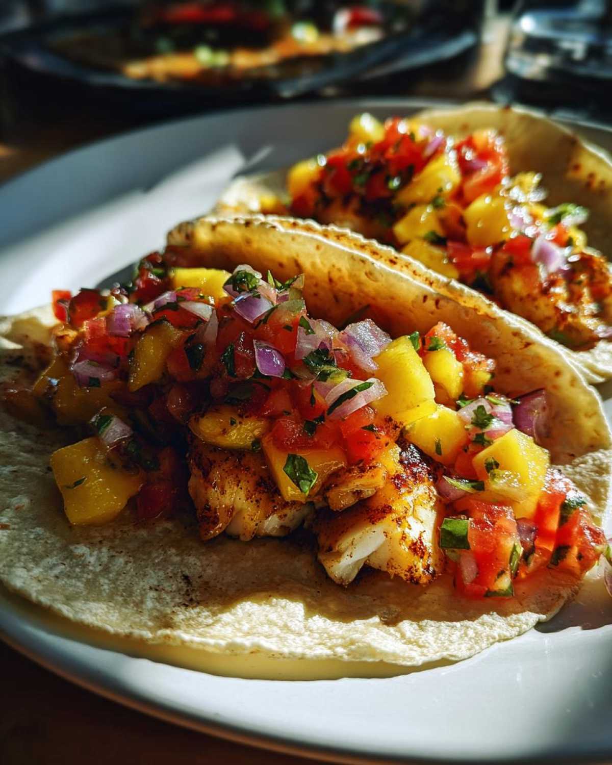 Grilled Fish Tacos with Mango Salsa - detail 2