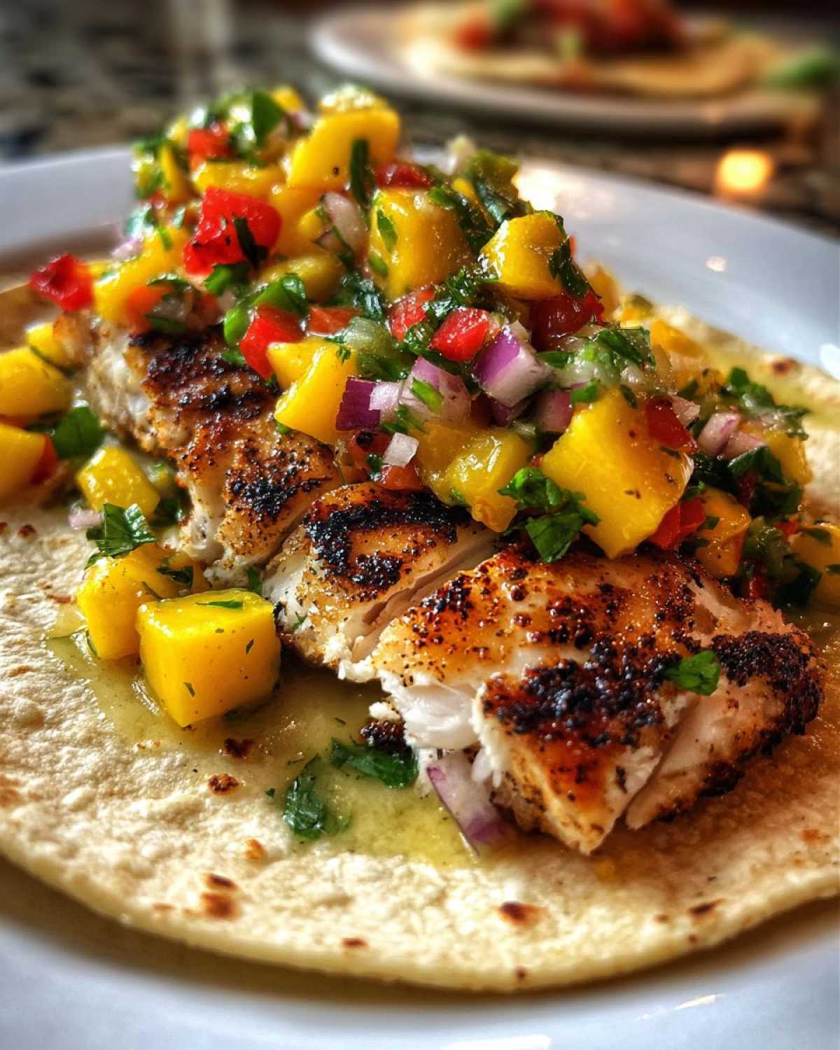 Grilled Fish Tacos with Mango Salsa - detail 3