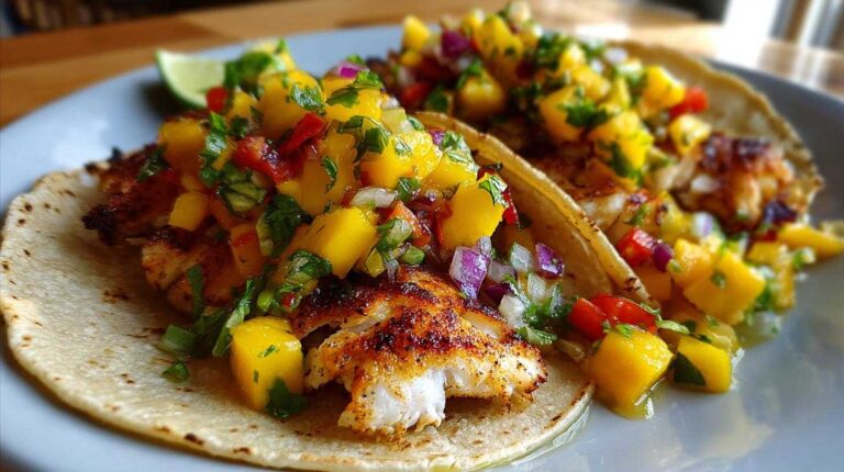 Grilled Fish Tacos with Mango Salsa
