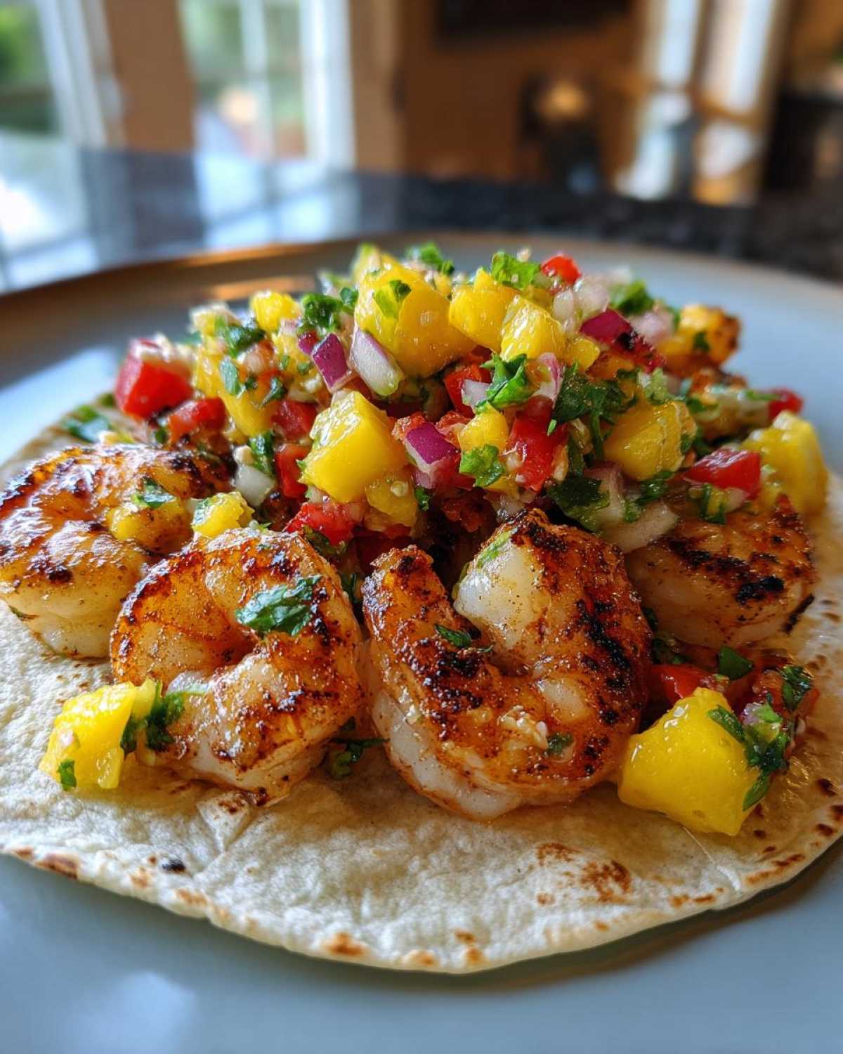 Grilled Shrimp Tacos with Mango Salsa - detail 1