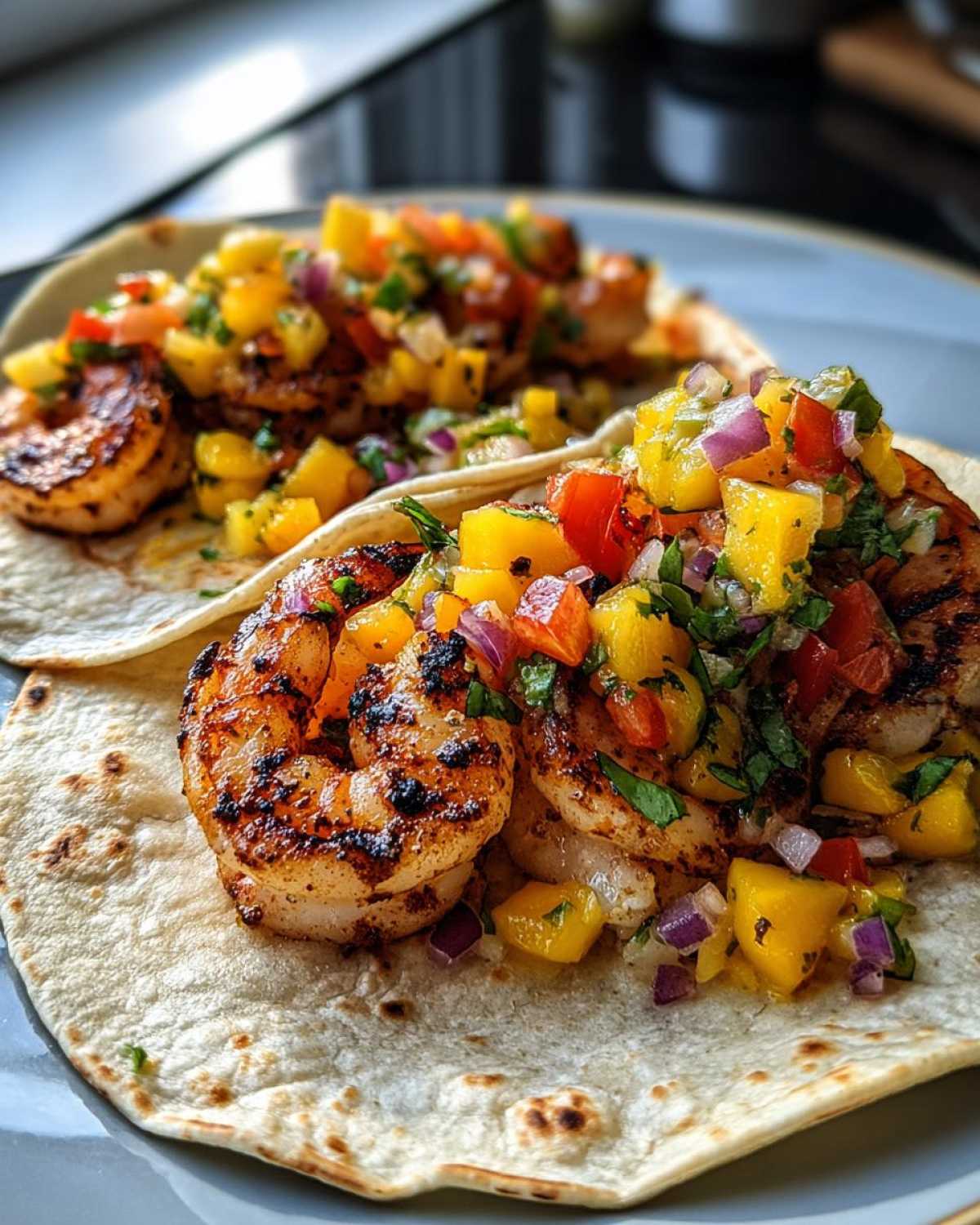 Grilled Shrimp Tacos with Mango Salsa - detail 2