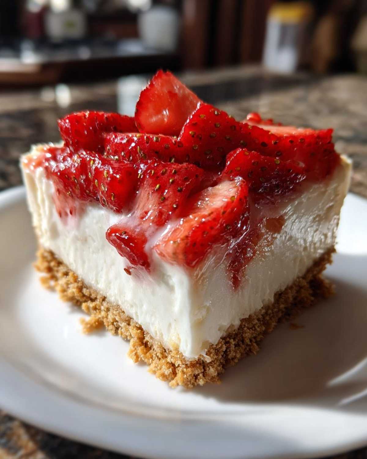 No-Bake Strawberry Cheesecake - detail 2