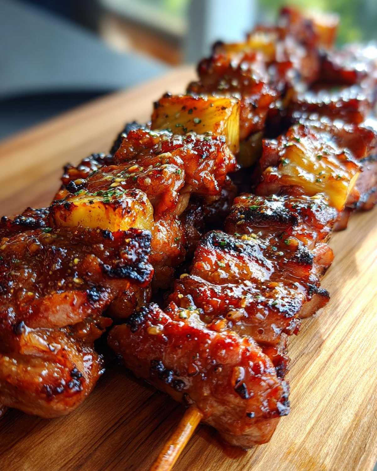 Pineapple BBQ Pork Skewers - detail 1