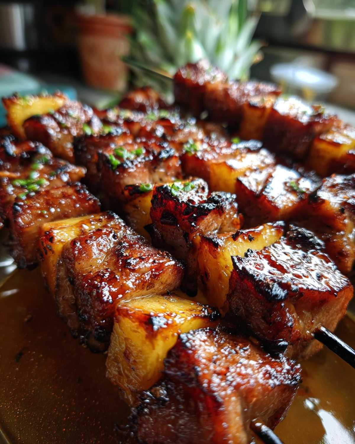 Pineapple BBQ Pork Skewers - detail 3