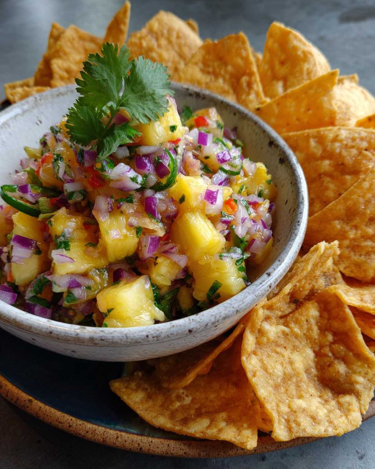 Pineapple Salsa with Chips - detail 2