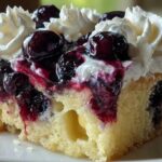 Blueberry Lemonade Poke Cake
