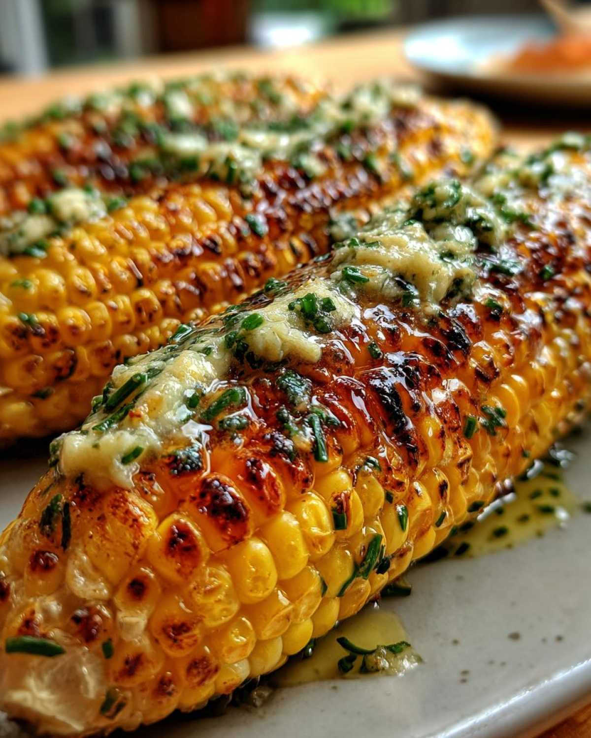 Grilled Corn on the Cob with Garlic-Chive Butter - detail 2