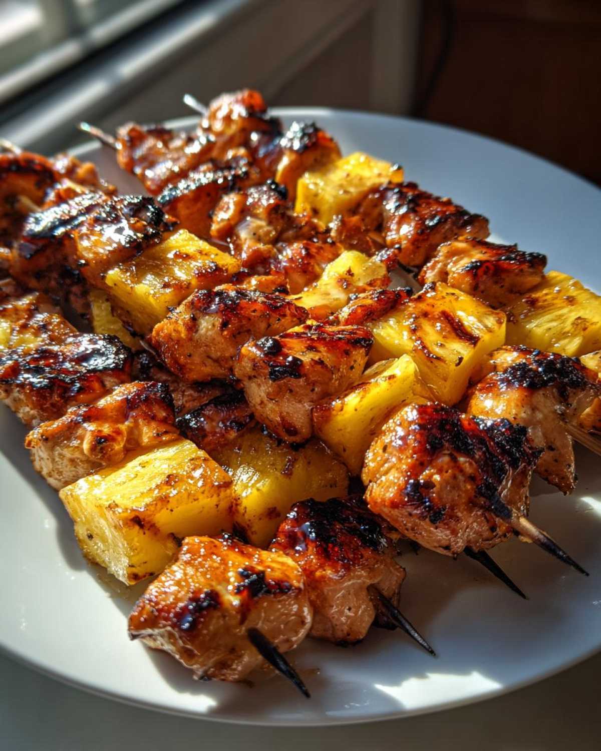 Grilled Pineapple and Chicken Kabobs - detail 2