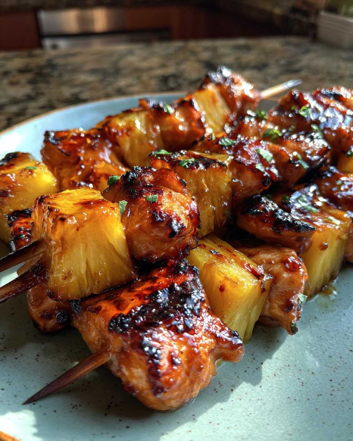 Grilled Pineapple and Chicken Kabobs - detail 3