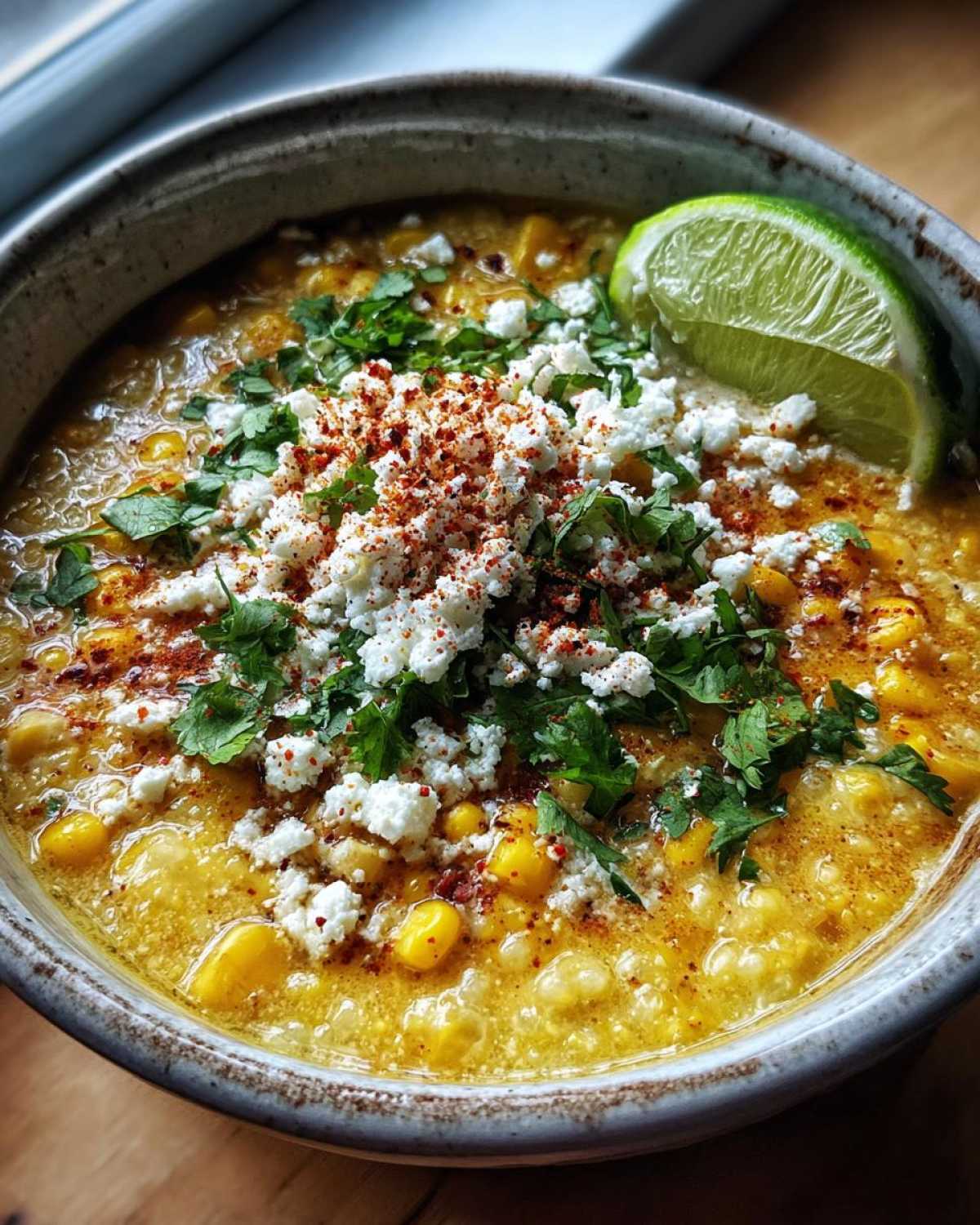 Mexican Street Corn Soup (Esquites Soup) - detail 2