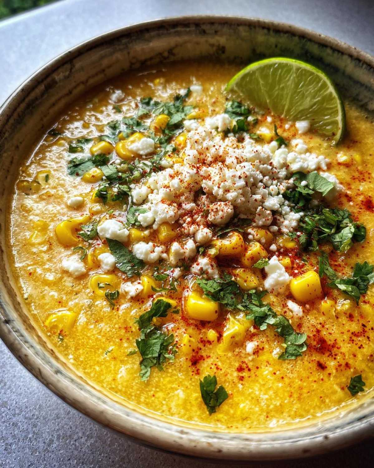 Mexican Street Corn Soup (Esquites Soup) - detail 3