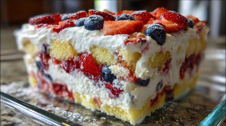 Red, White & Blueberry Trifle