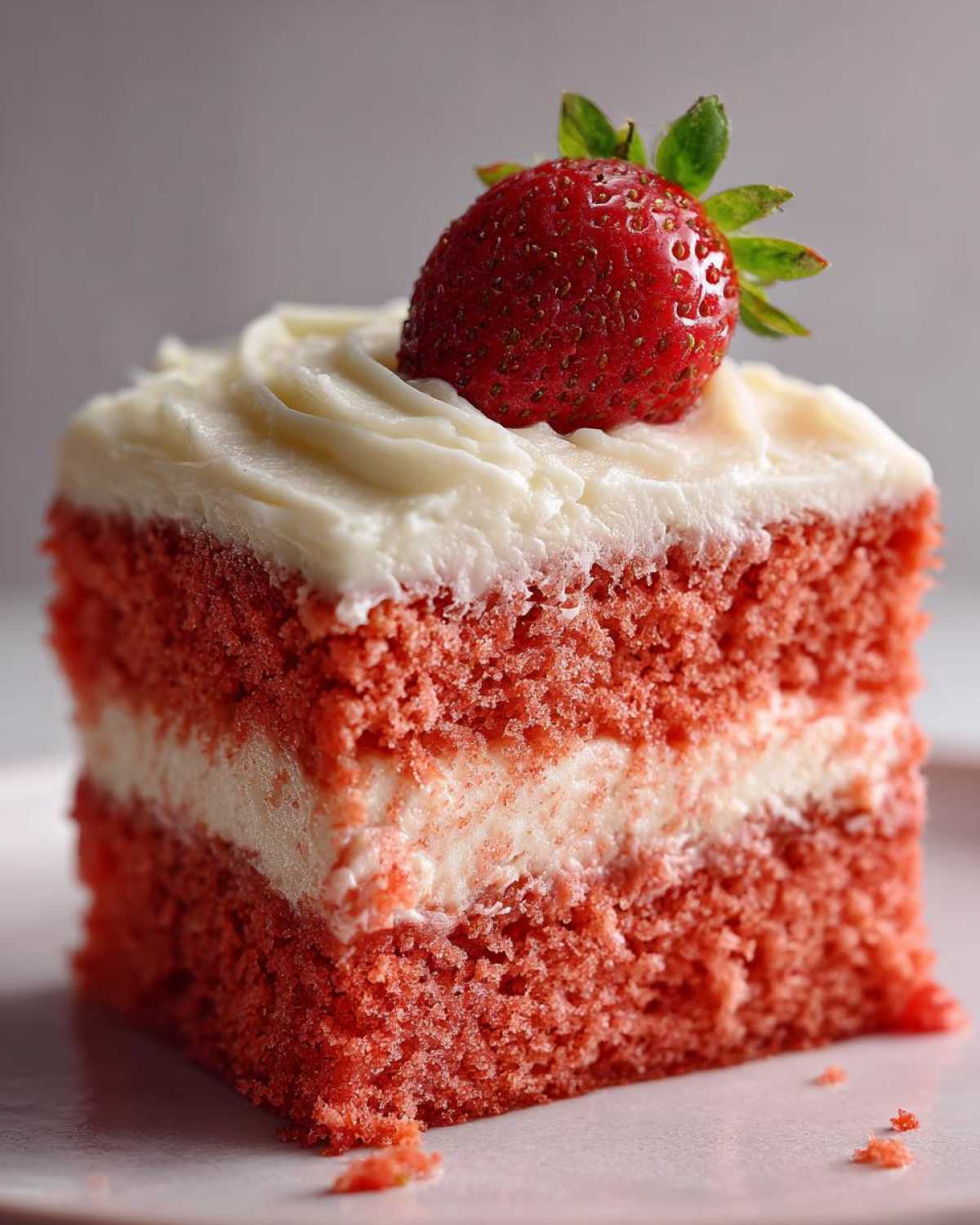 Strawberry Sheet Cake with Cream Cheese Frosting - detail 1