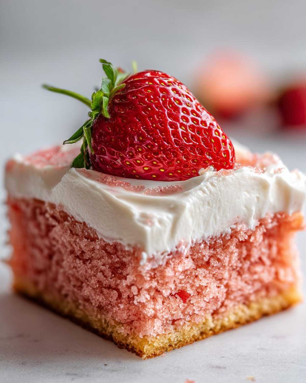 Strawberry Sheet Cake with Cream Cheese Frosting - detail 2
