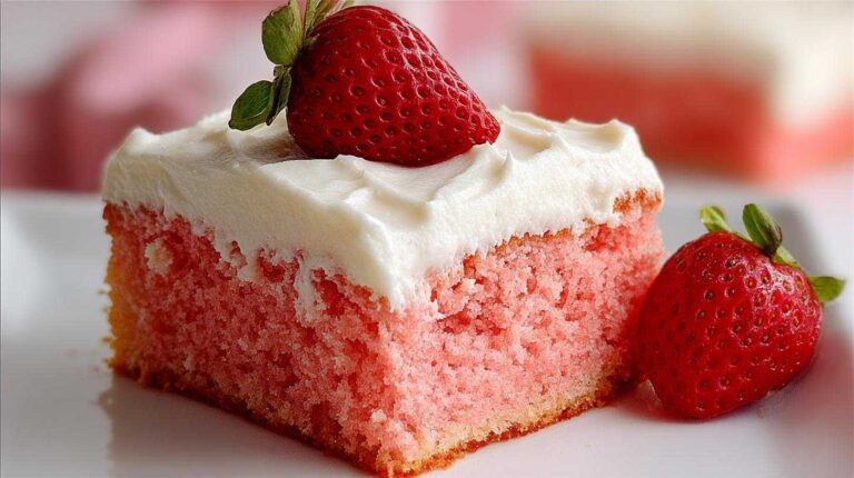 Strawberry Sheet Cake with Cream Cheese Frosting