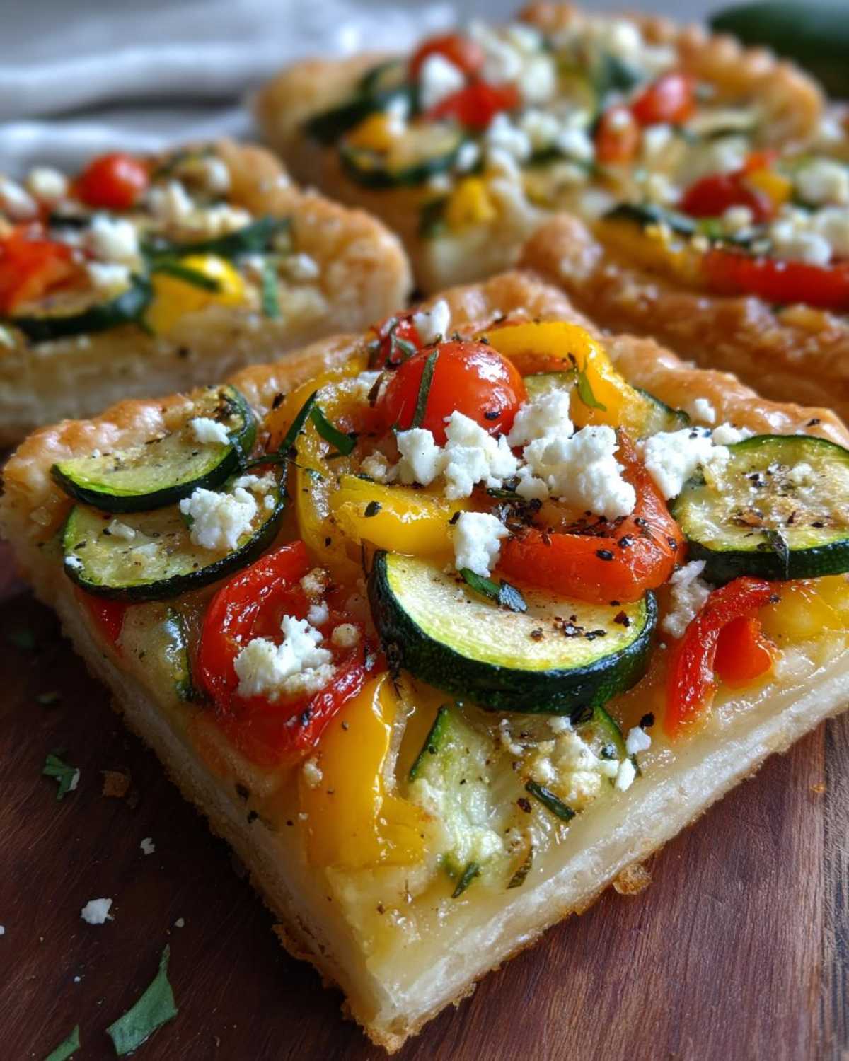 Summer Vegetable Tarts with Puff Pastry - detail 3