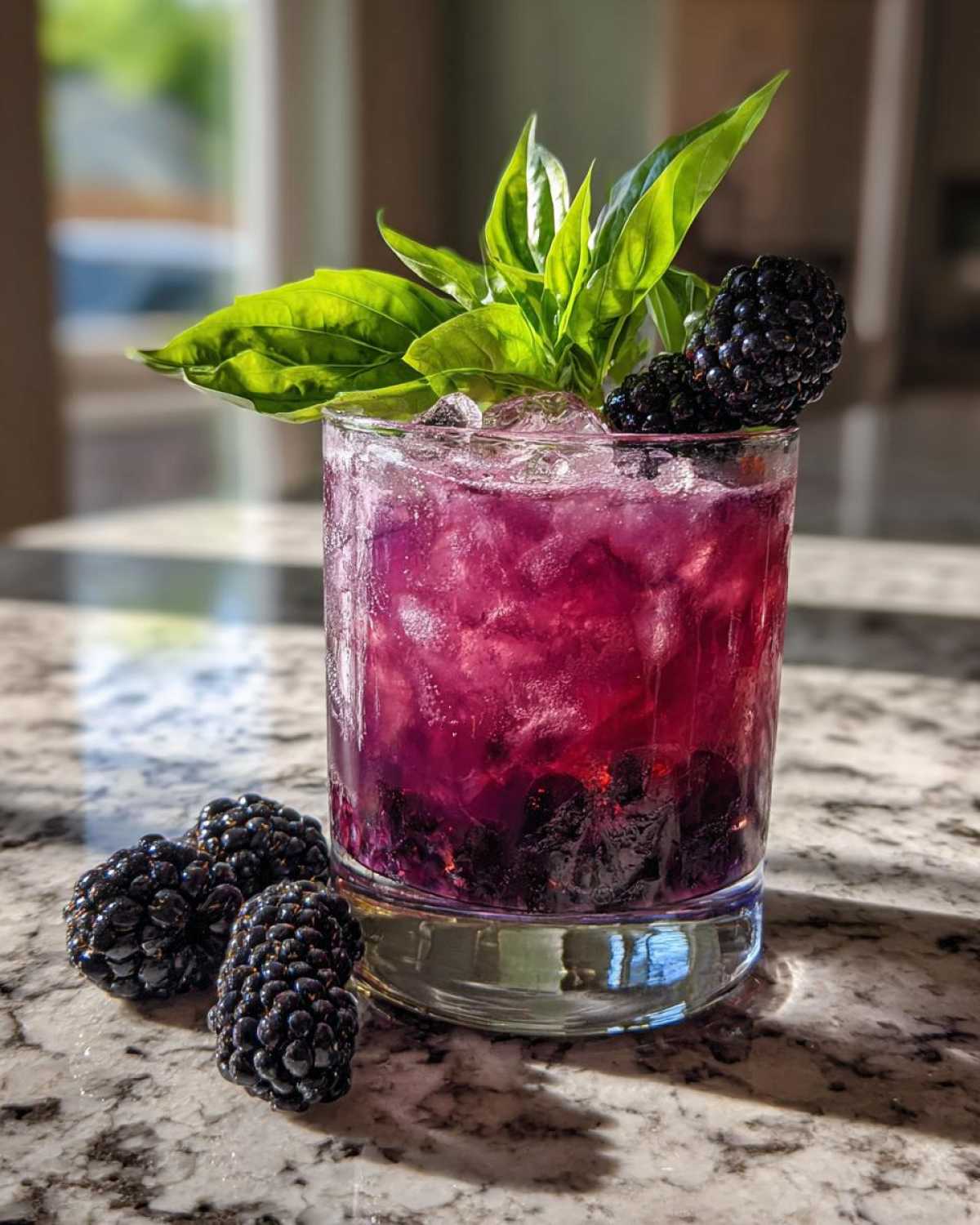 Blackberry Basil Gin Smash - detail 4