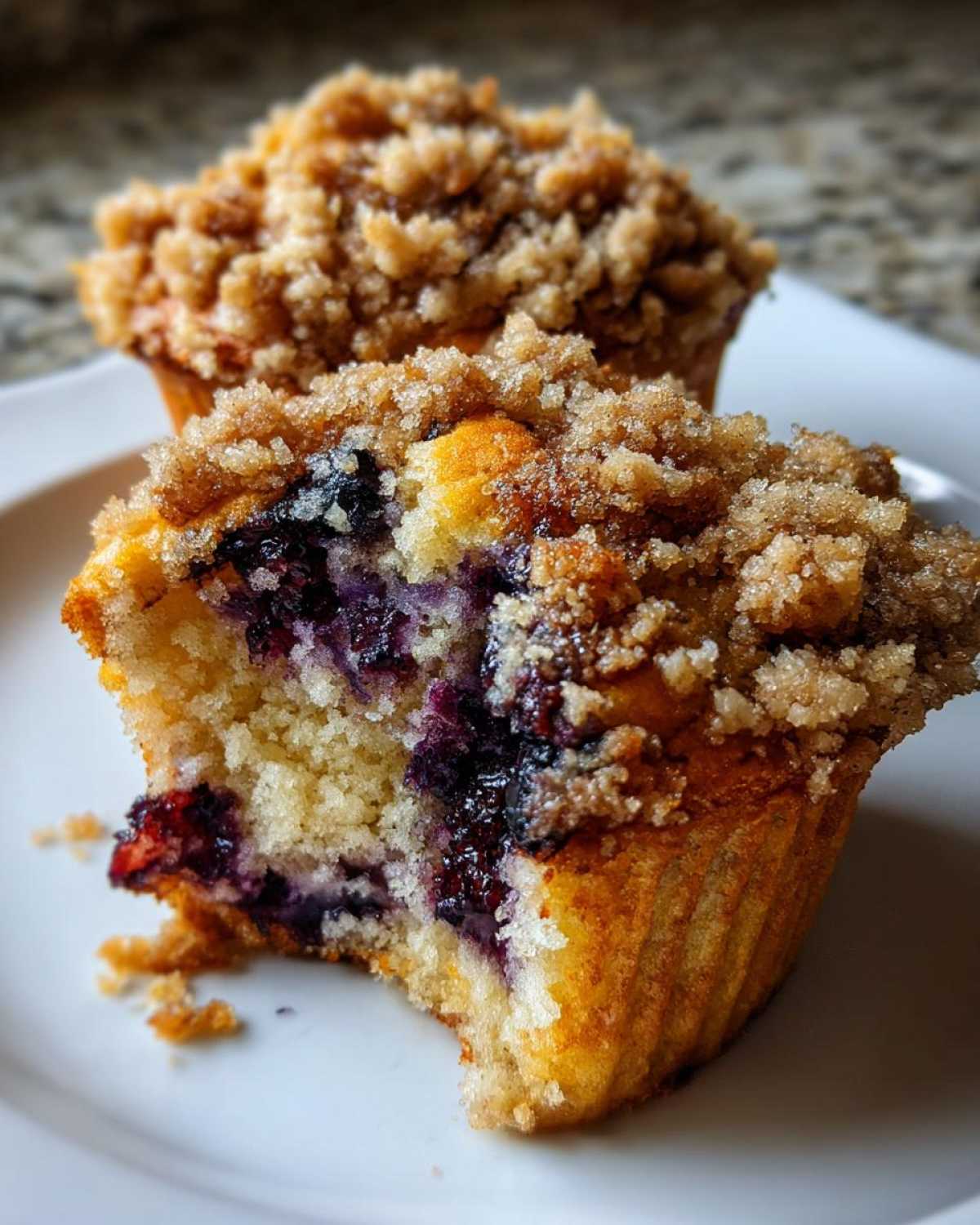Blueberry streusel muffins - detail 1
