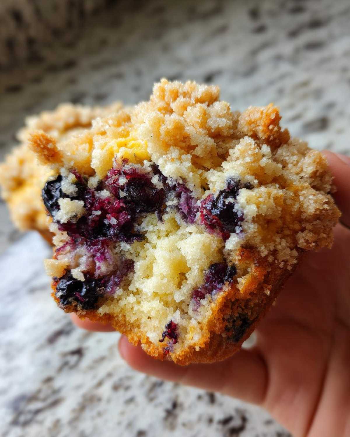 Blueberry streusel muffins - detail 3