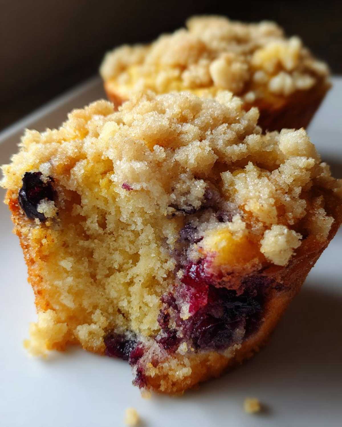 Blueberry streusel muffins - detail 4