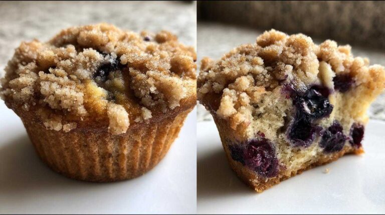 Blueberry streusel muffins