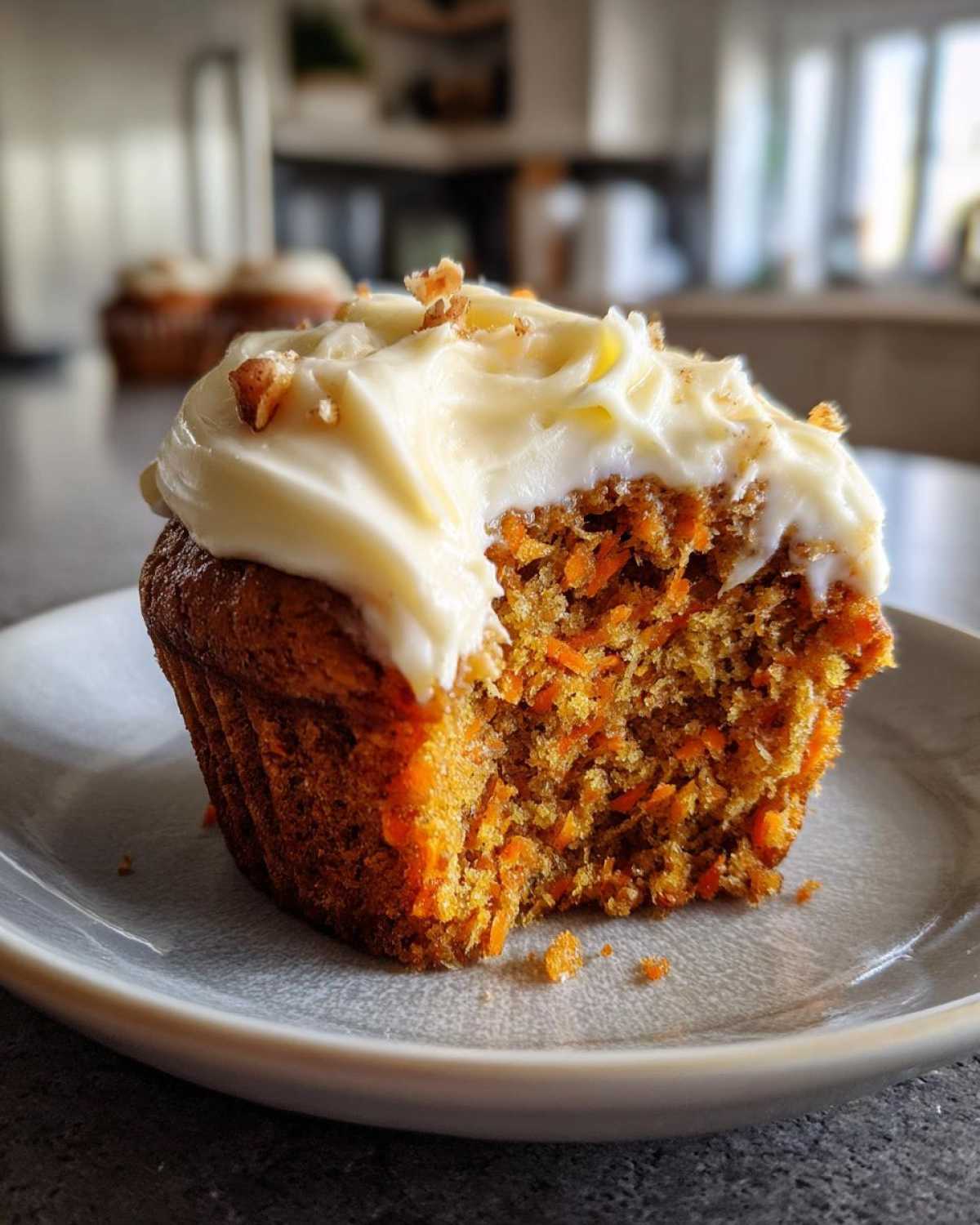 Carrot Cake Muffins with Cream Cheese Frosting - detail 1