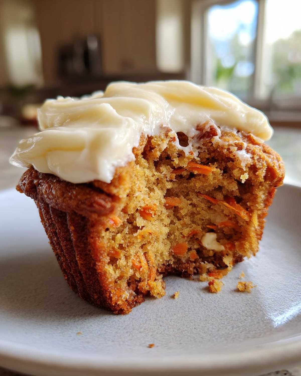 Carrot Cake Muffins with Cream Cheese Frosting - detail 2