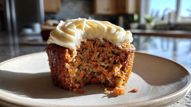 Carrot Cake Muffins with Cream Cheese Frosting