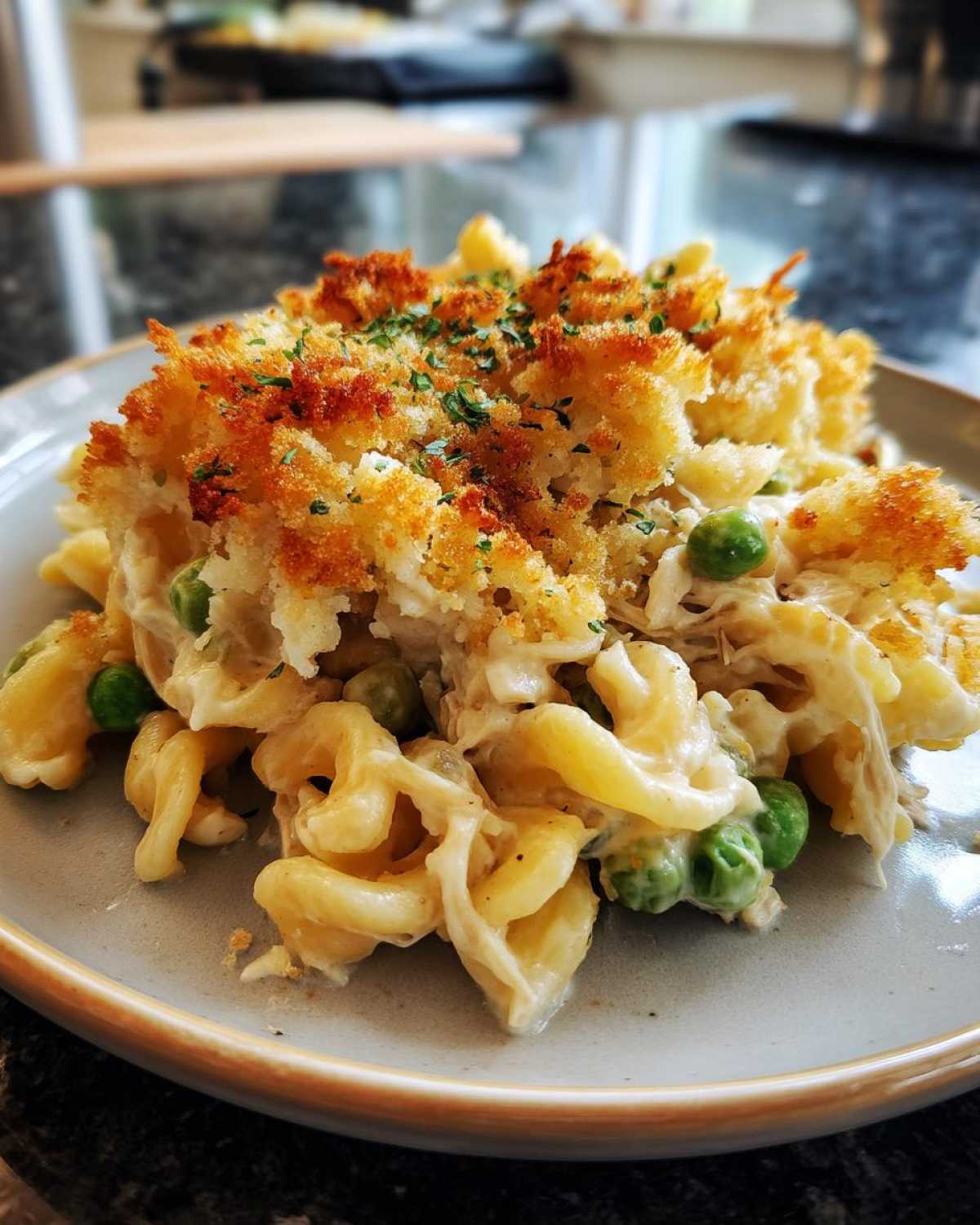 Cheesy Tuna Noodle Casserole with a Crumb Topping - detail 1