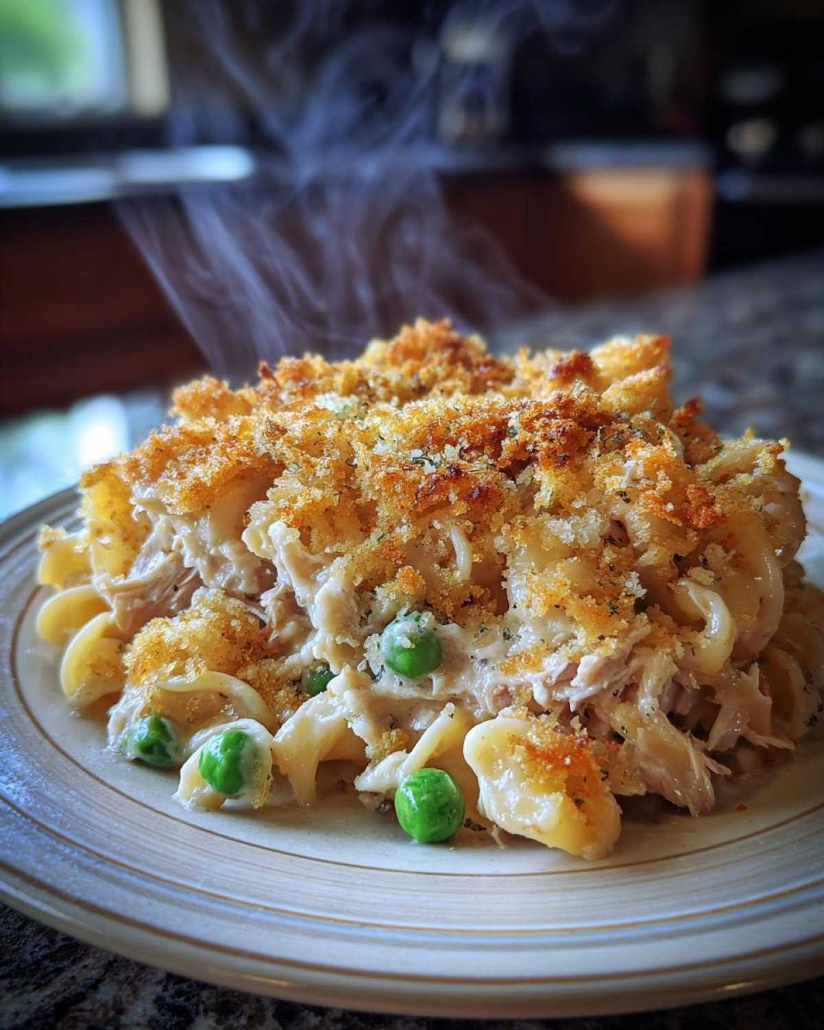 Cheesy Tuna Noodle Casserole with a Crumb Topping - detail 2