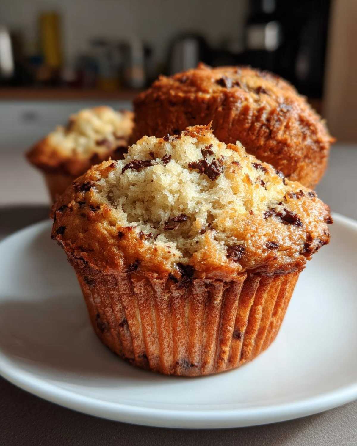Chocolate chip banana muffins - detail 4