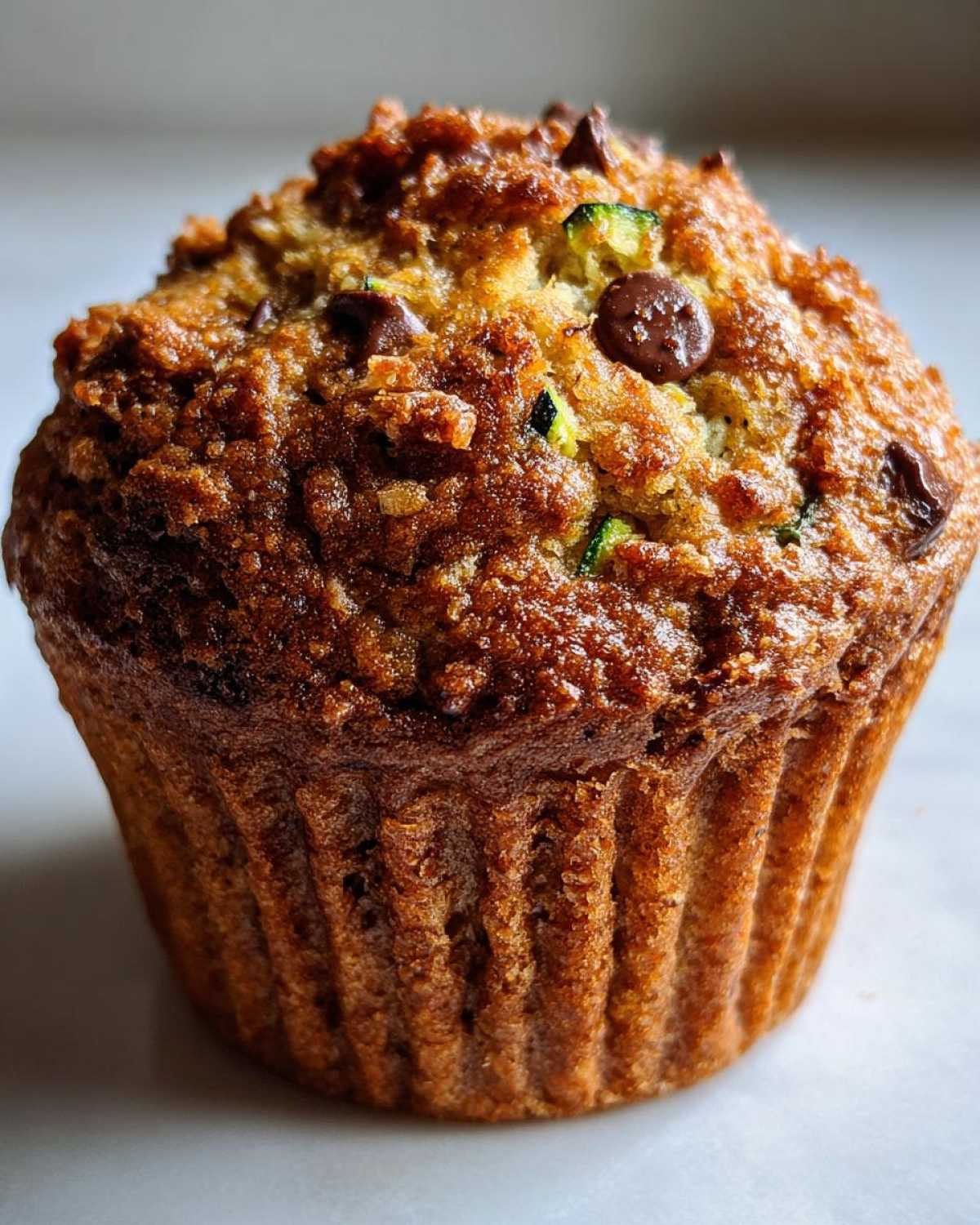 Chocolate chip zucchini muffins - detail 4