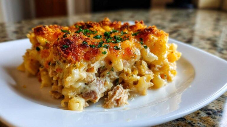 Classic tuna noodle casserole