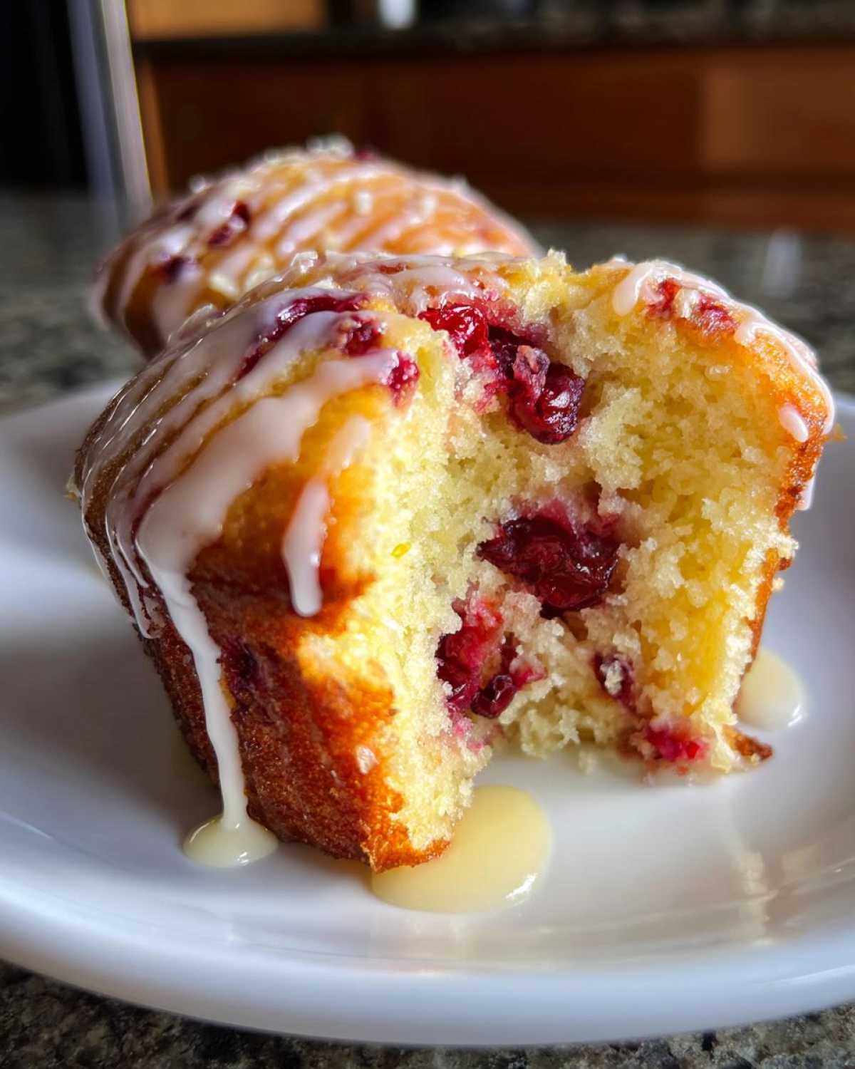 Cranberry Orange Muffins with a Sweet Glaze - detail 3