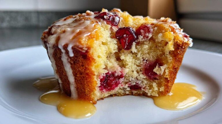 Cranberry Orange Muffins with a Sweet Glaze