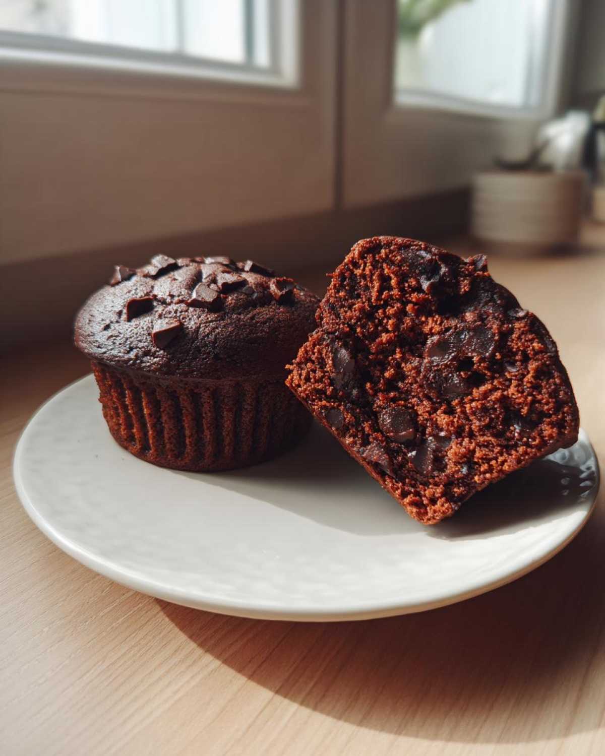 Double Chocolate Protein Muffins - detail 2