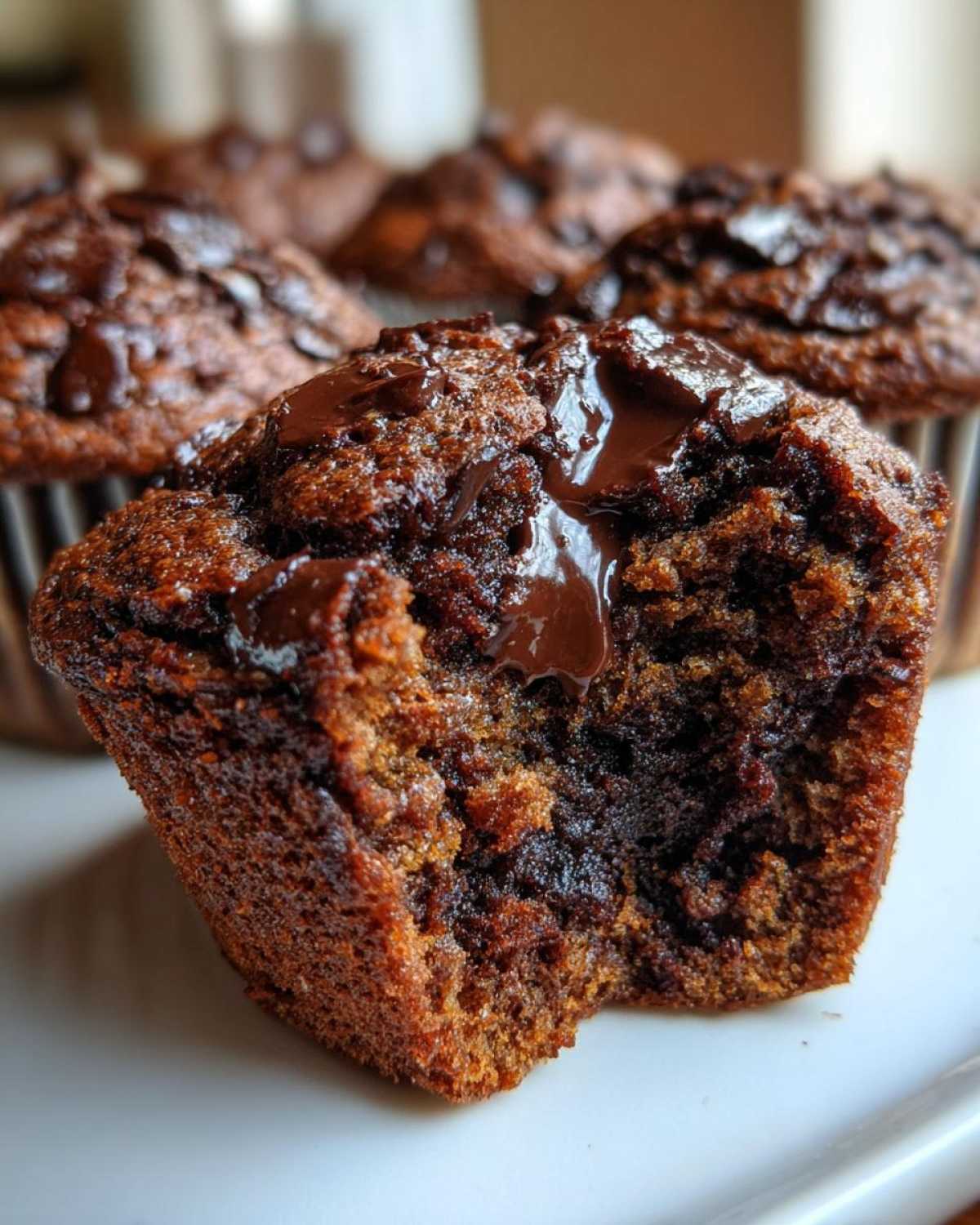 Double chocolate chip muffins - detail 3