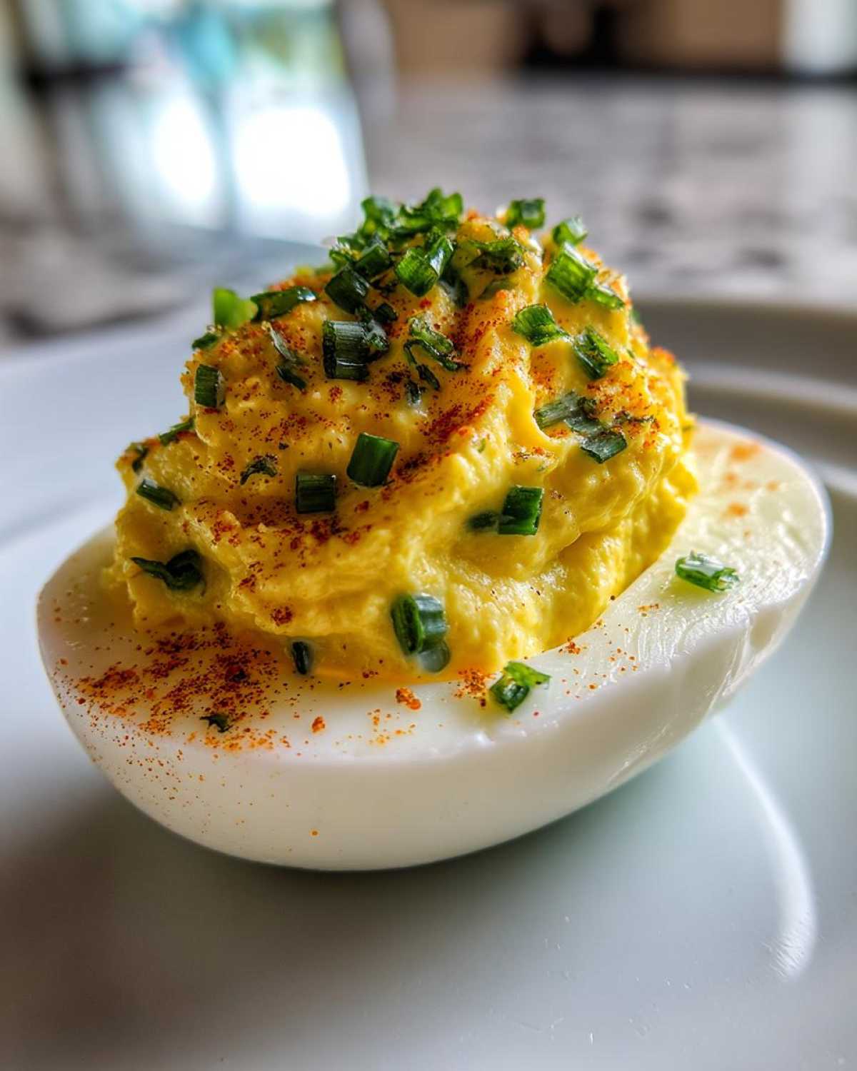 Horseradish and Chive Deviled Eggs - detail 1
