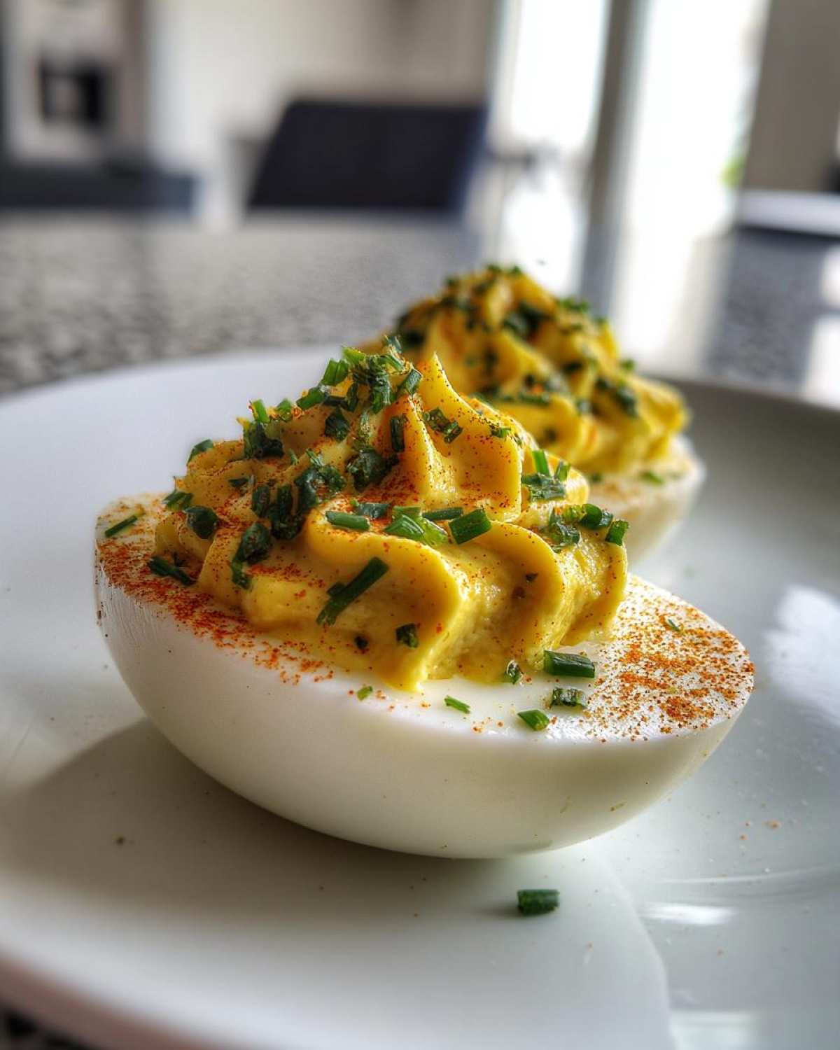 Horseradish and Chive Deviled Eggs - detail 3