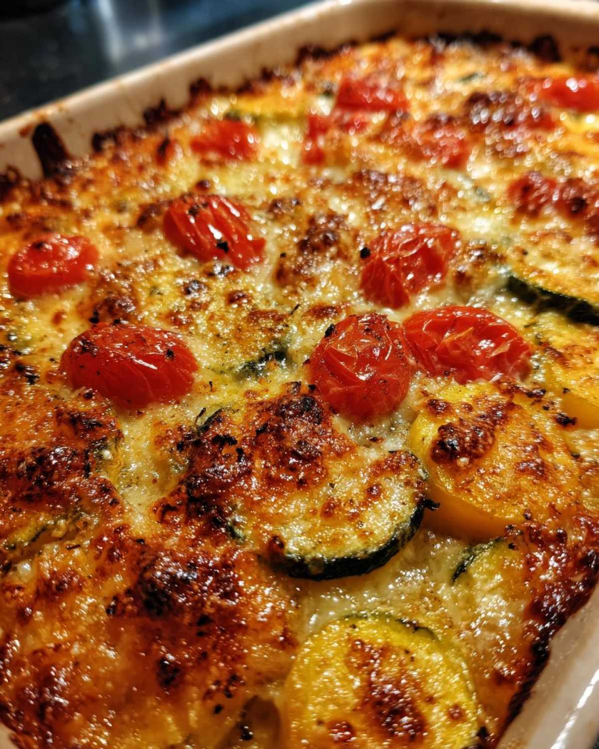 Italian-Style Squash Casserole with Parmesan and Tomatoes - detail 2