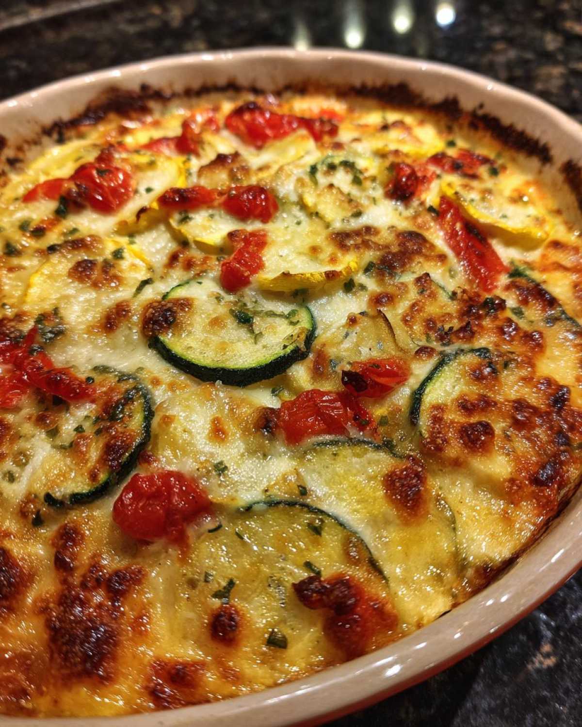Italian-Style Squash Casserole with Parmesan and Tomatoes - detail 3