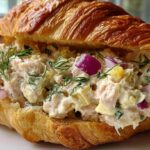 Lemon Dill Tuna Salad Sandwiches on Croissants