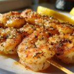 Lemon Garlic Shrimp Skewers