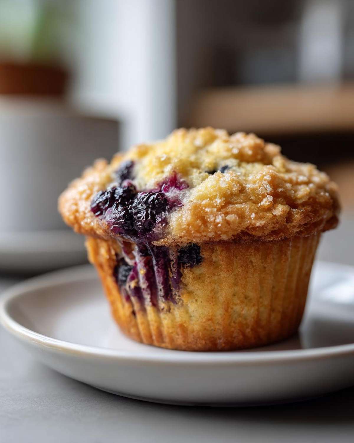 Lemon blueberry muffins - detail 3