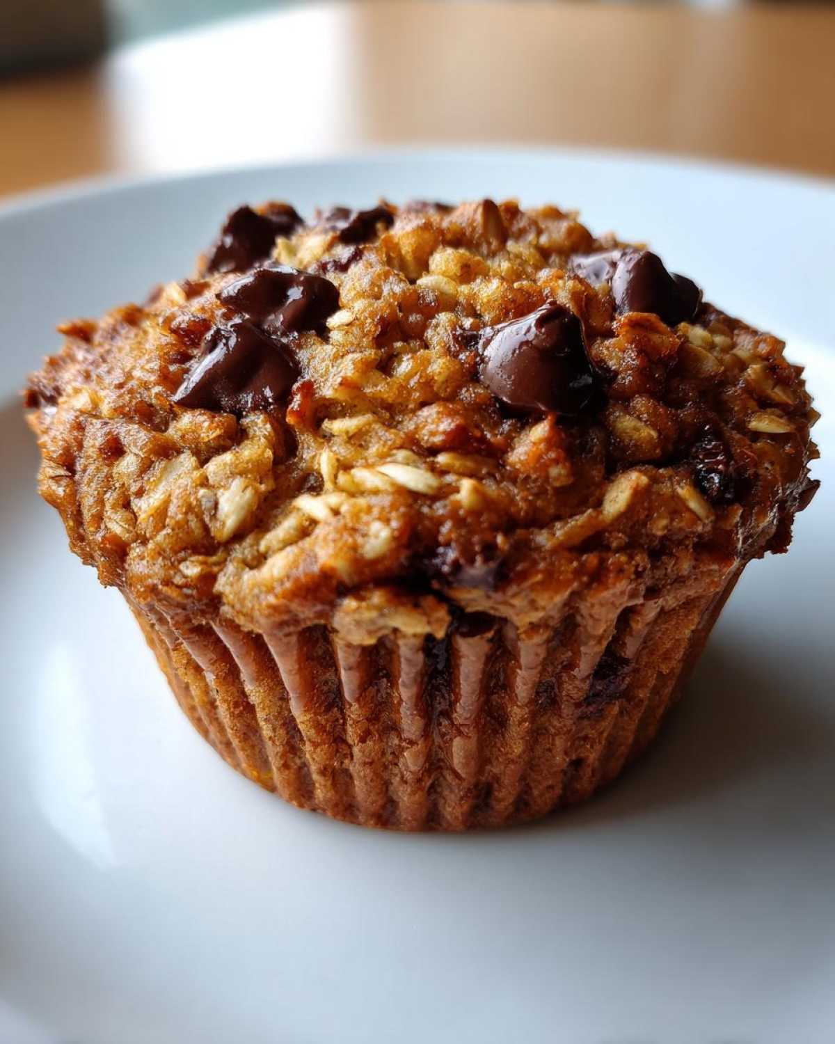 Oatmeal chocolate chip muffins - detail 2