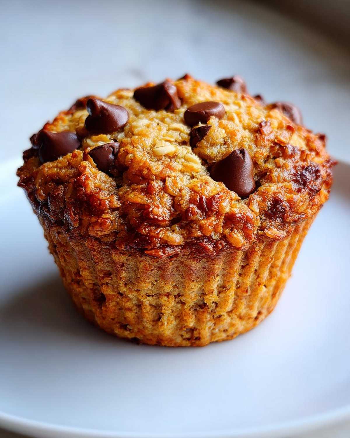 Oatmeal chocolate chip muffins - detail 4