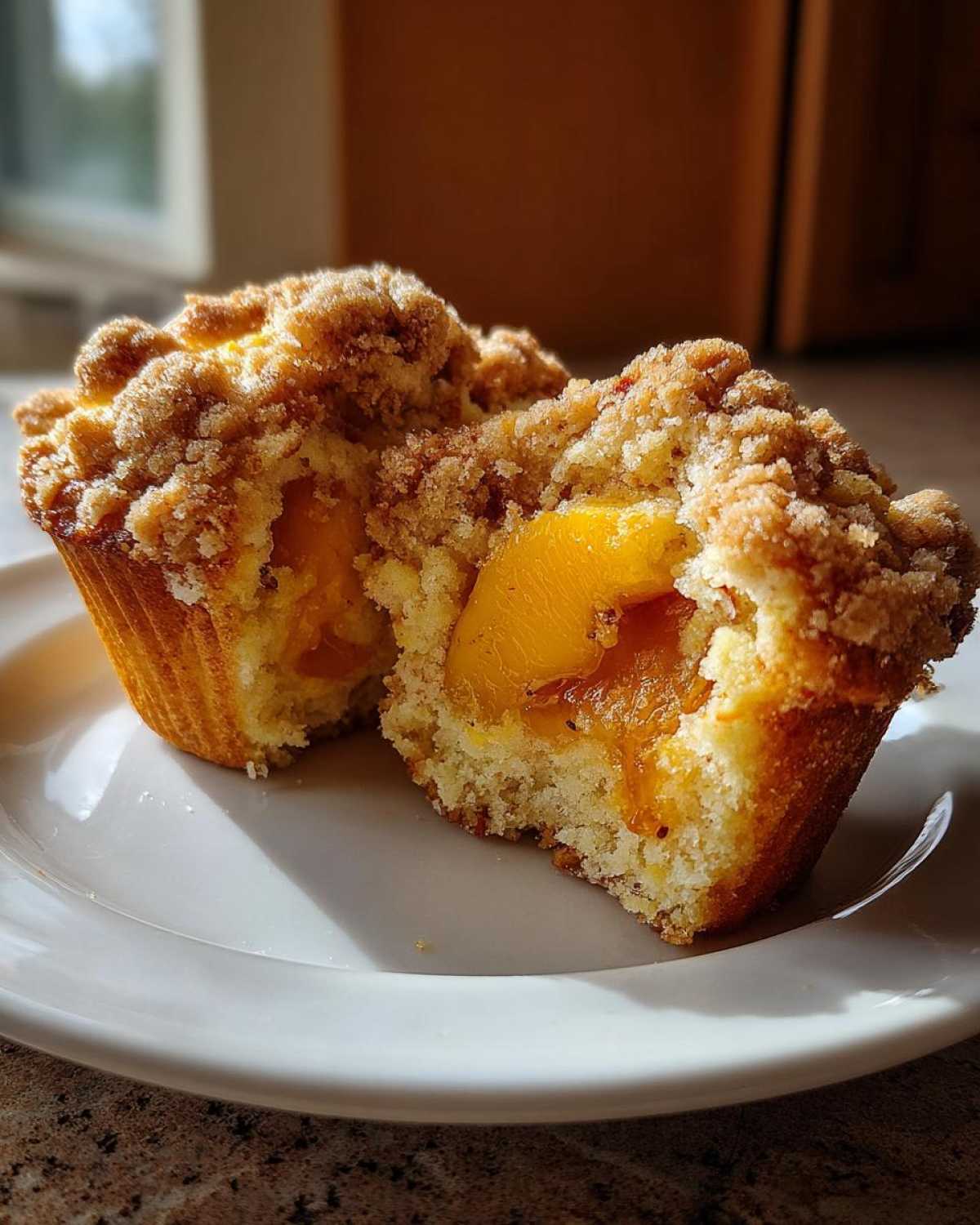Peach Cobbler Muffins - detail 2
